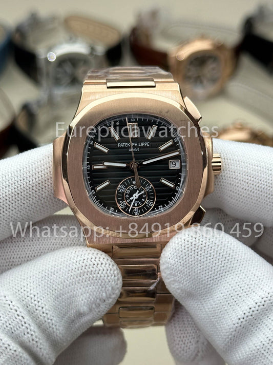 Patek Philippe Nautilus 5980-1A-001 versione migliore 1:1 3K Fabbrica V3 Upgraded Edizione quadrante nero