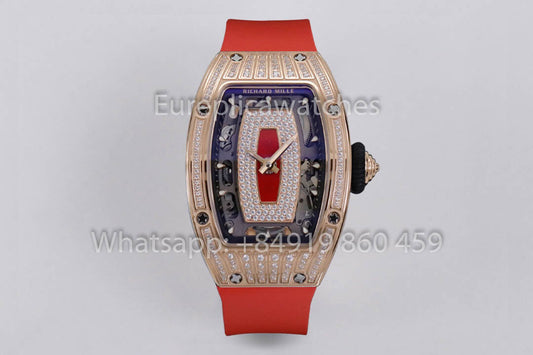 replica Richard Mille RM 07-01 Red cinturino Rose Gold 1:1 Super Clone ZF Fabbrica