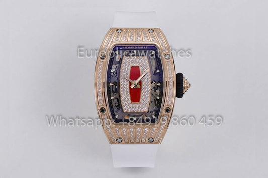 replica Richard Mille RM 07-01 White cinturino Rose Gold 1:1 Super Clone ZF Fabbrica