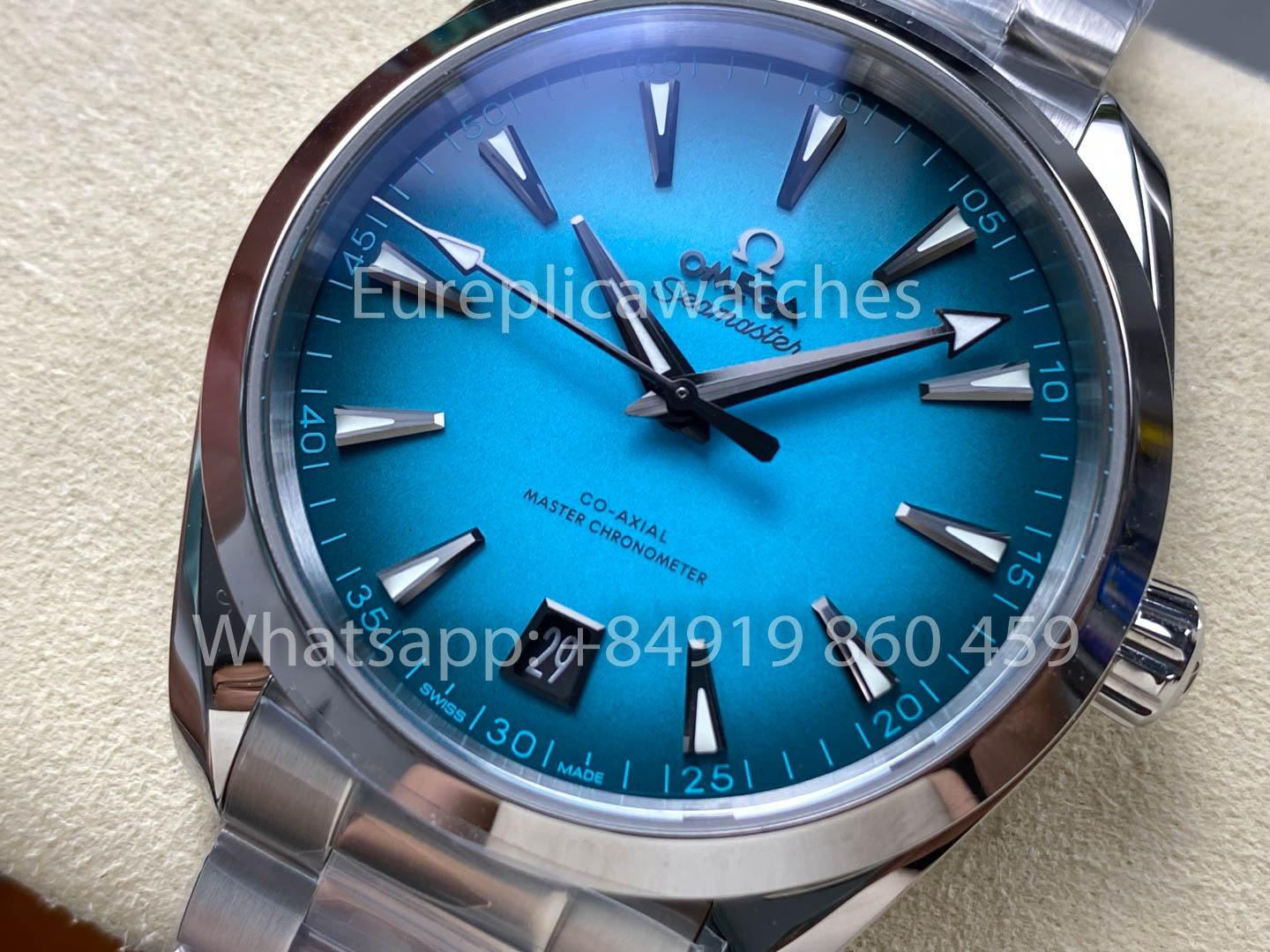 réplica Omega Seamaster Tiffany cuadrante VS Fabbrica 1:1 Super Clone