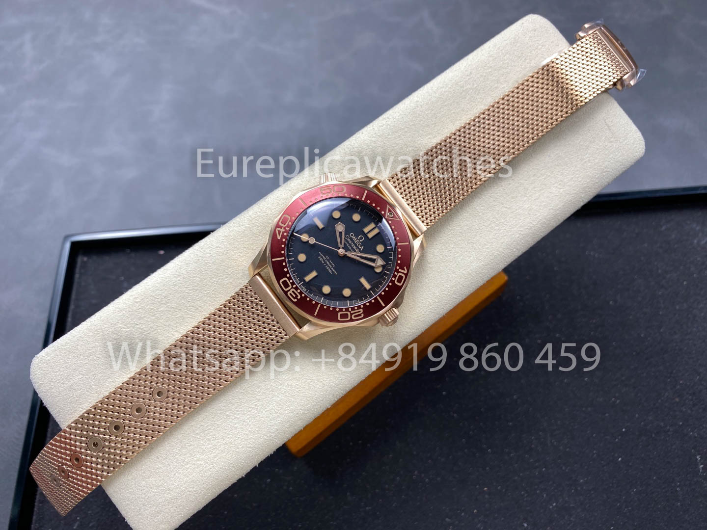 Omega Seamaster 220.50.43.22.02.001 Bronze Oro e Borgonha 1:1 Super Clone VS Fabricbrica Ultra-Light