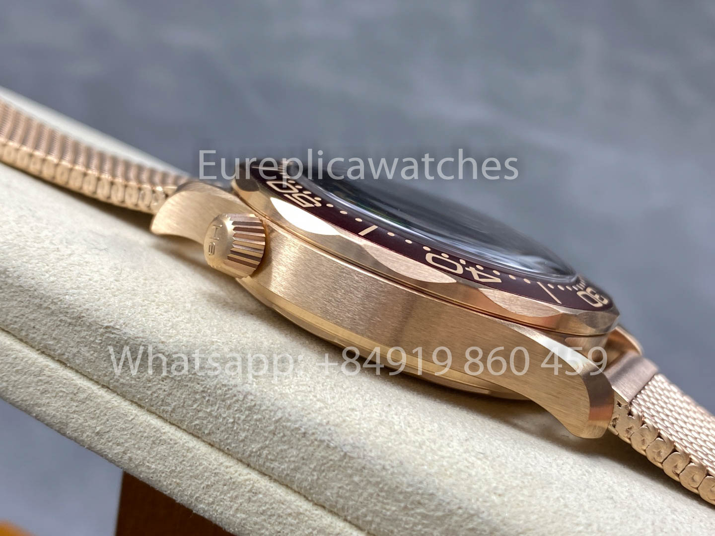 Omega Seamaster 220.50.43.22.02.001 Bronze Oro e Borgonha 1:1 Super Clone VS Fabricbrica Ultra-Light