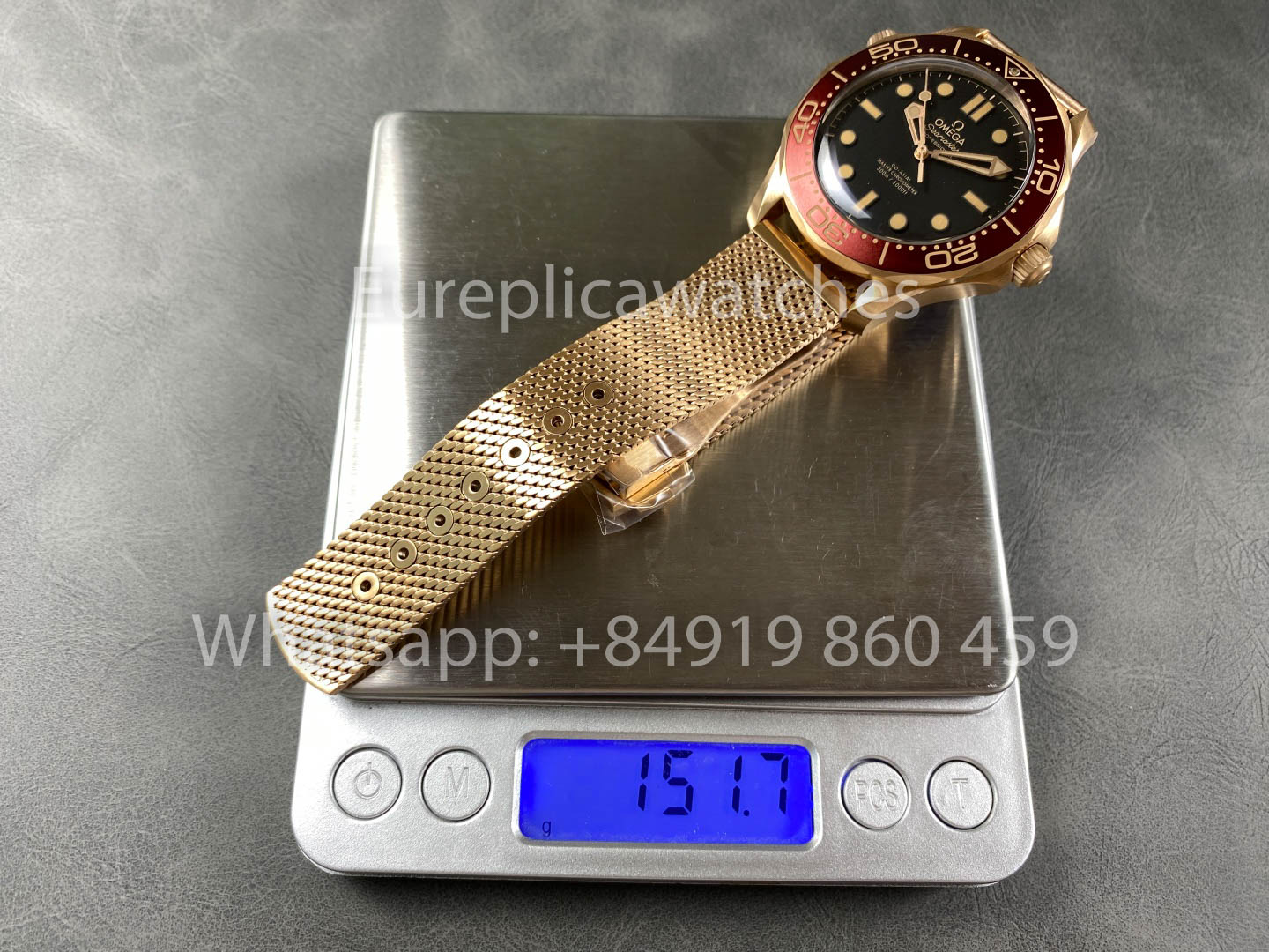 Omega Seamaster 220.50.43.22.02.001 Bronze Oro e Borgonha 1:1 Super Clone VS Fabricbrica Ultra-Light