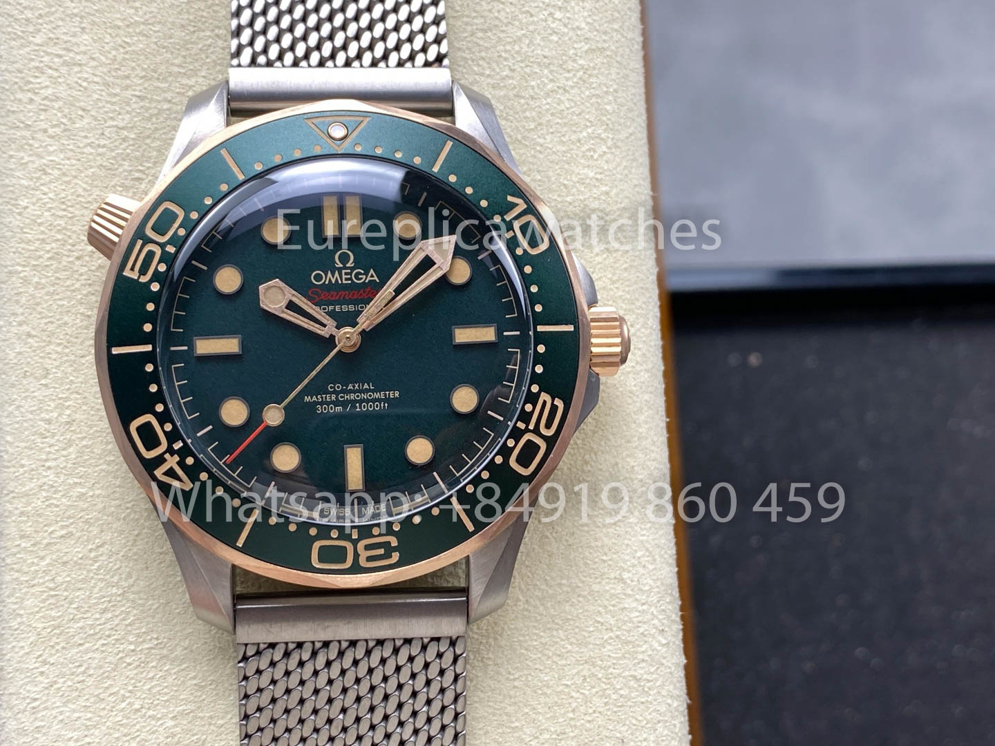 Omega Seamaster 210.90.42.20.10.001 Bronze Oro 007 1:1 Super Clone VS Fabbrica Ultra-Light titanio Mesh cinturino Edizione