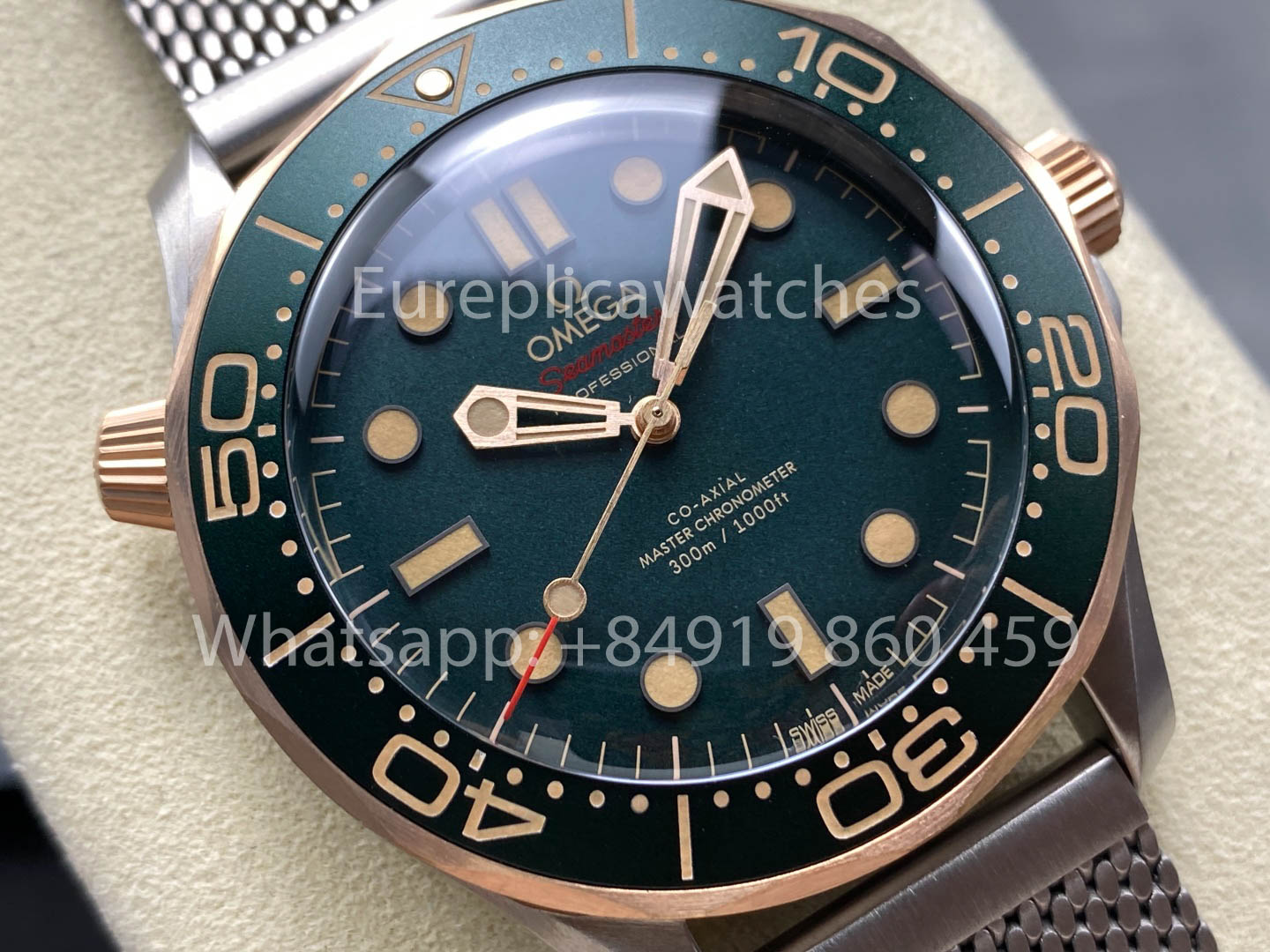 Omega Seamaster 210.90.42.20.10.001 Bronze Oro 007 1:1 Super Clone VS Fabbrica Ultra-Light titanio Mesh cinturino Edizione