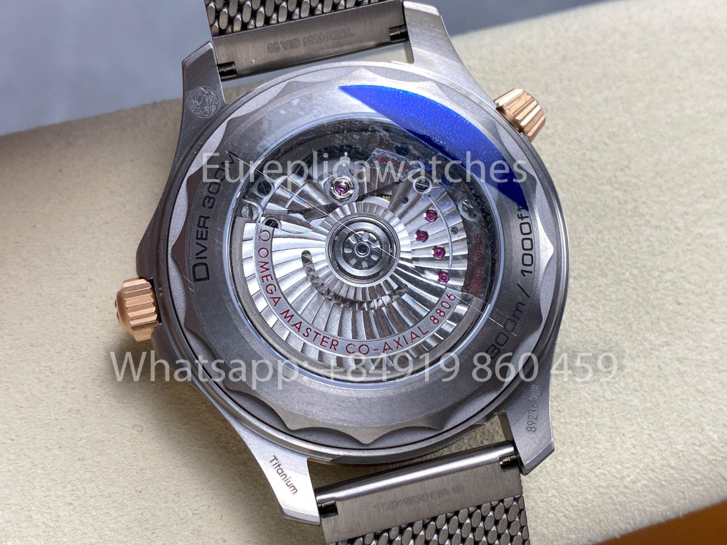 Omega Seamaster 210.90.42.20.10.001 Bronze Oro 007 1:1 Super Clone VS Fabbrica Ultra-Light titanio Mesh cinturino Edizione