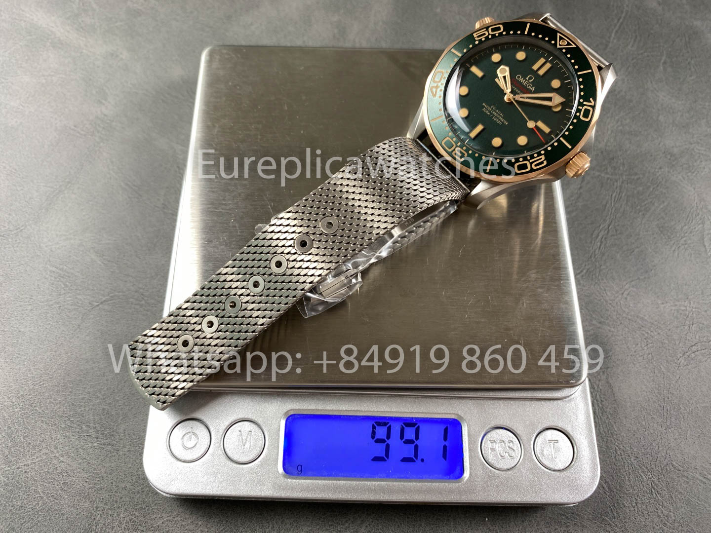 Omega Seamaster 210.90.42.20.10.001 Bronze Oro 007 1:1 Super Clone VS Fabbrica Ultra-Light titanio Mesh cinturino Edizione