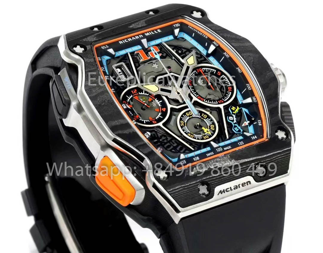RICHARD MILLE RM 65-01 McLaren W1 RM Fabbrica versione migliore 1:1 Black cinturino