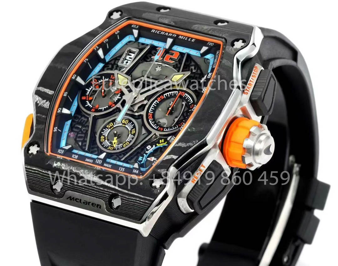 RICHARD MILLE RM 65-01 McLaren W1 RM Fabbrica versione migliore 1:1 Black cinturino