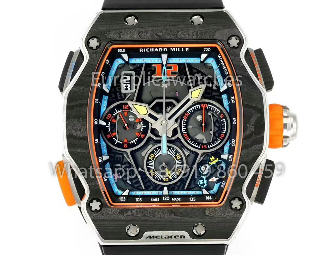 RICHARD MILLE RM 65-01 McLaren W1 RM Fabbrica versione migliore 1:1 Black cinturino