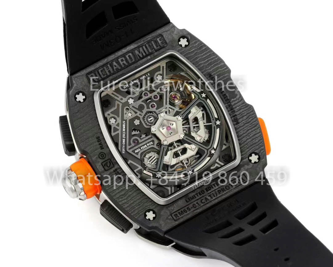 RICHARD MILLE RM 65-01 McLaren W1 RM Fabbrica versione migliore 1:1 Black cinturino