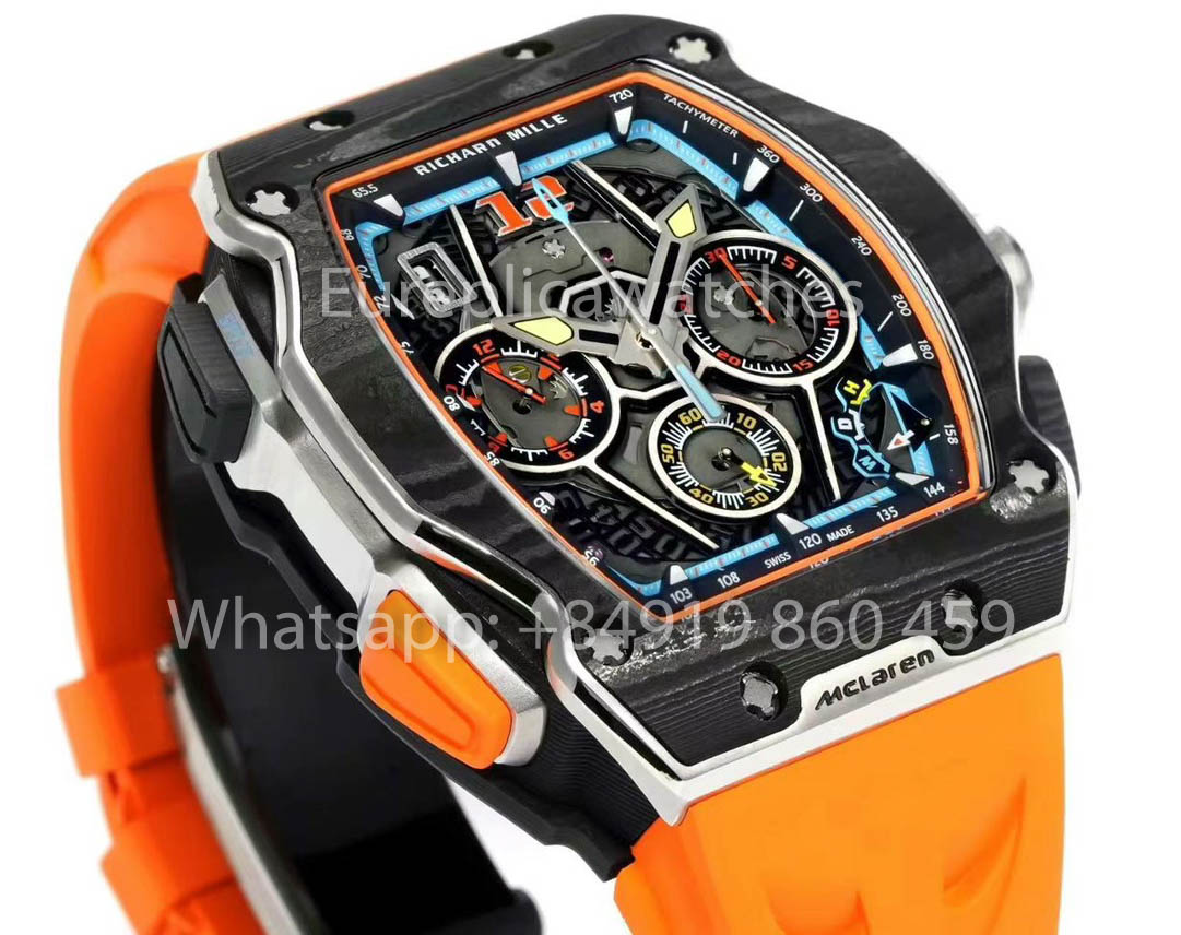 RICHARD MILLE RM 65-01 McLaren W1 RM Fabbrica versione migliore 1:1 Orange cinturino