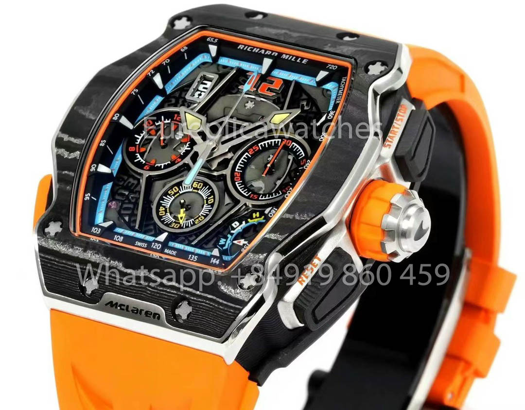 RICHARD MILLE RM 65-01 McLaren W1 RM Fabbrica versione migliore 1:1 Orange cinturino