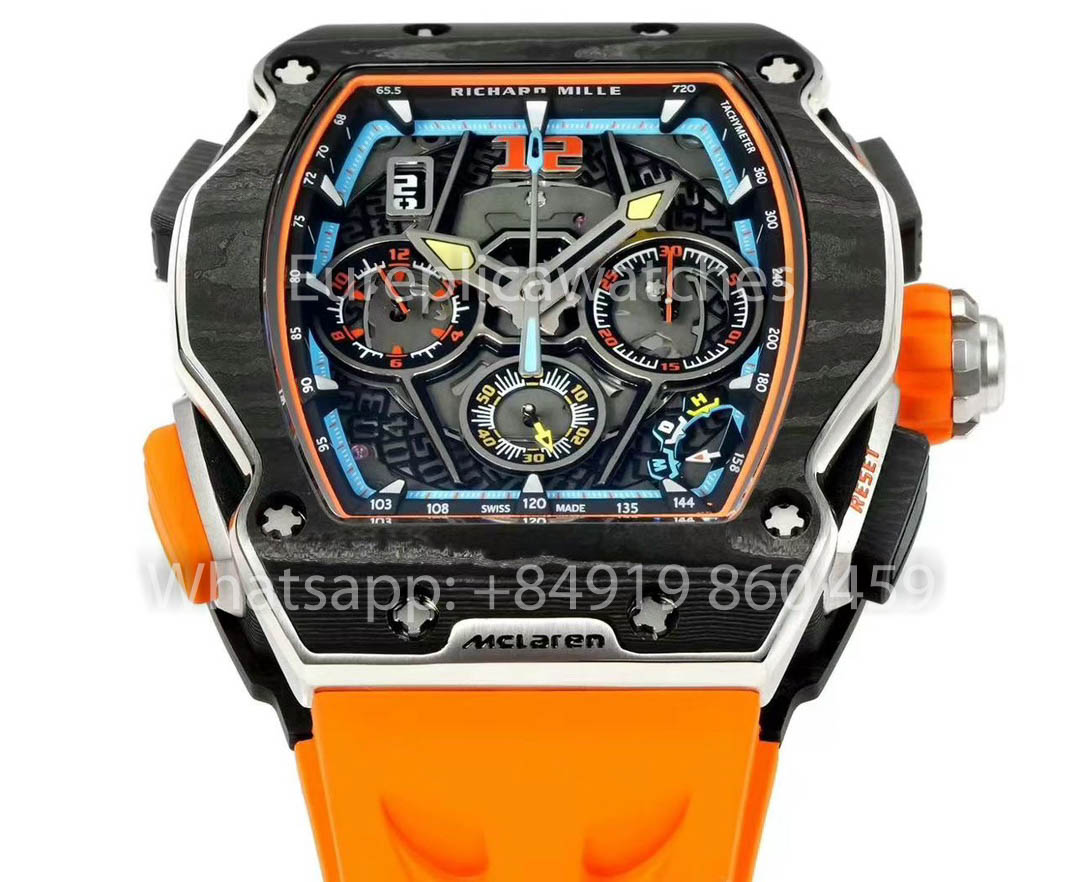RICHARD MILLE RM 65-01 McLaren W1 RM Fabbrica versione migliore 1:1 Orange cinturino