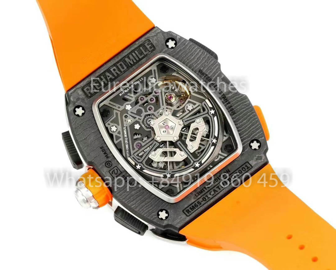 RICHARD MILLE RM 65-01 McLaren W1 RM Fabbrica versione migliore 1:1 Orange cinturino