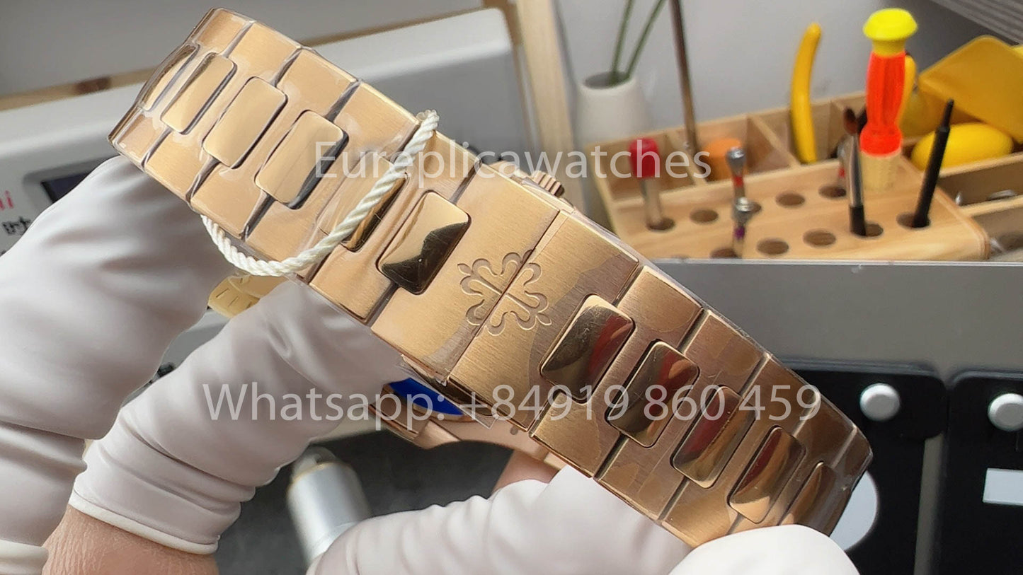 Patek Philippe Nautilus 5712/1R-001 Esfera marrón oscuro versión mejorada 1:1 PPF V3