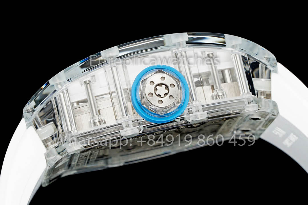 Richard Mille RM 56-01 Tourbillon versión mejorada 1:1 Blue Crown White cinturino