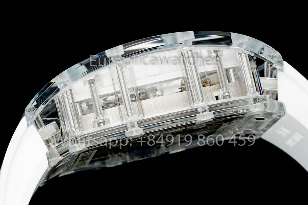 Richard Mille RM 56-01 Tourbillon versión mejorada 1:1 Blue Crown White cinturino