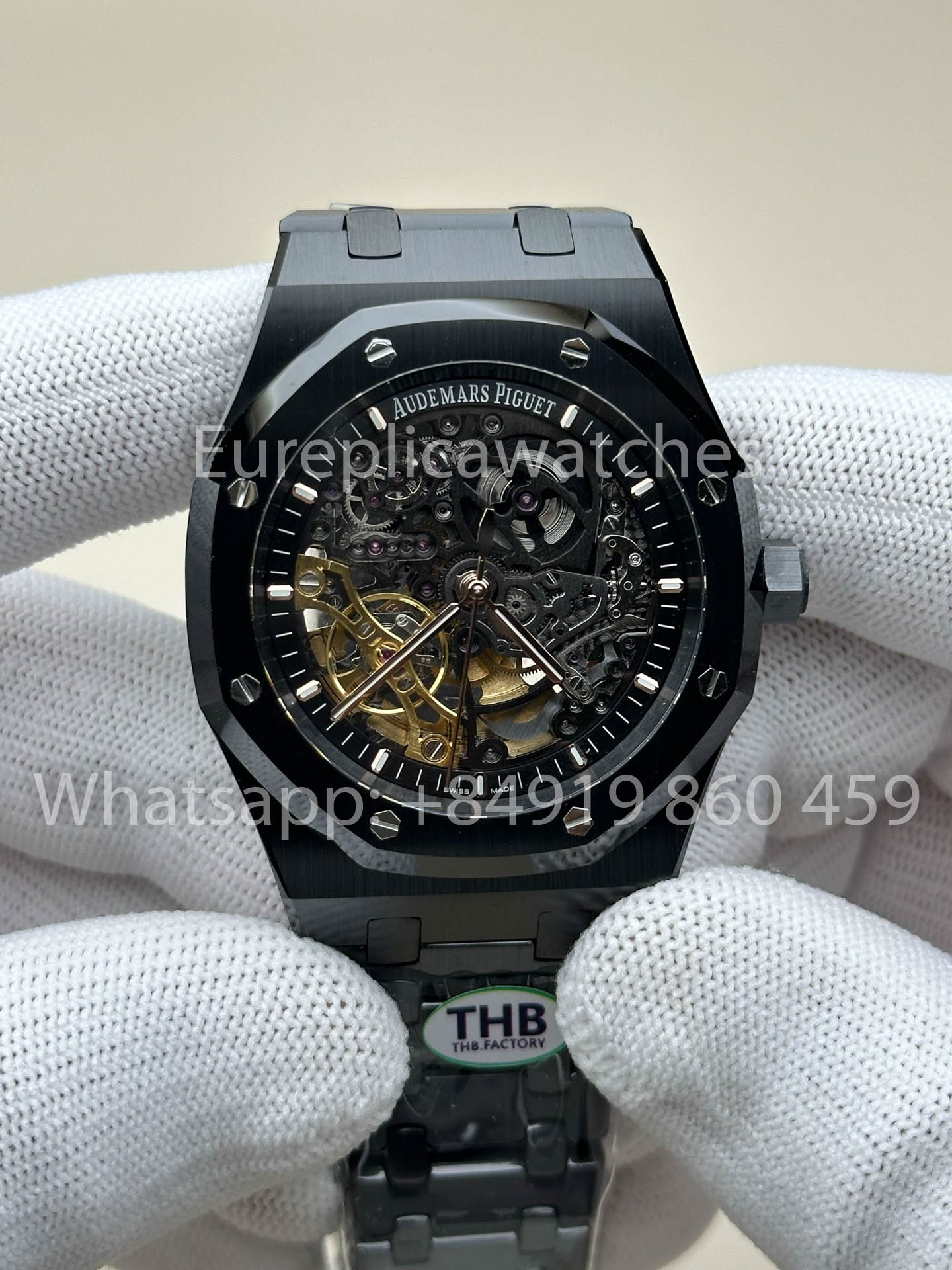 Audemars Piguet Royal Oak 15416 – Full Black Ceramic versão melhor 1:1 THB Fabbrica