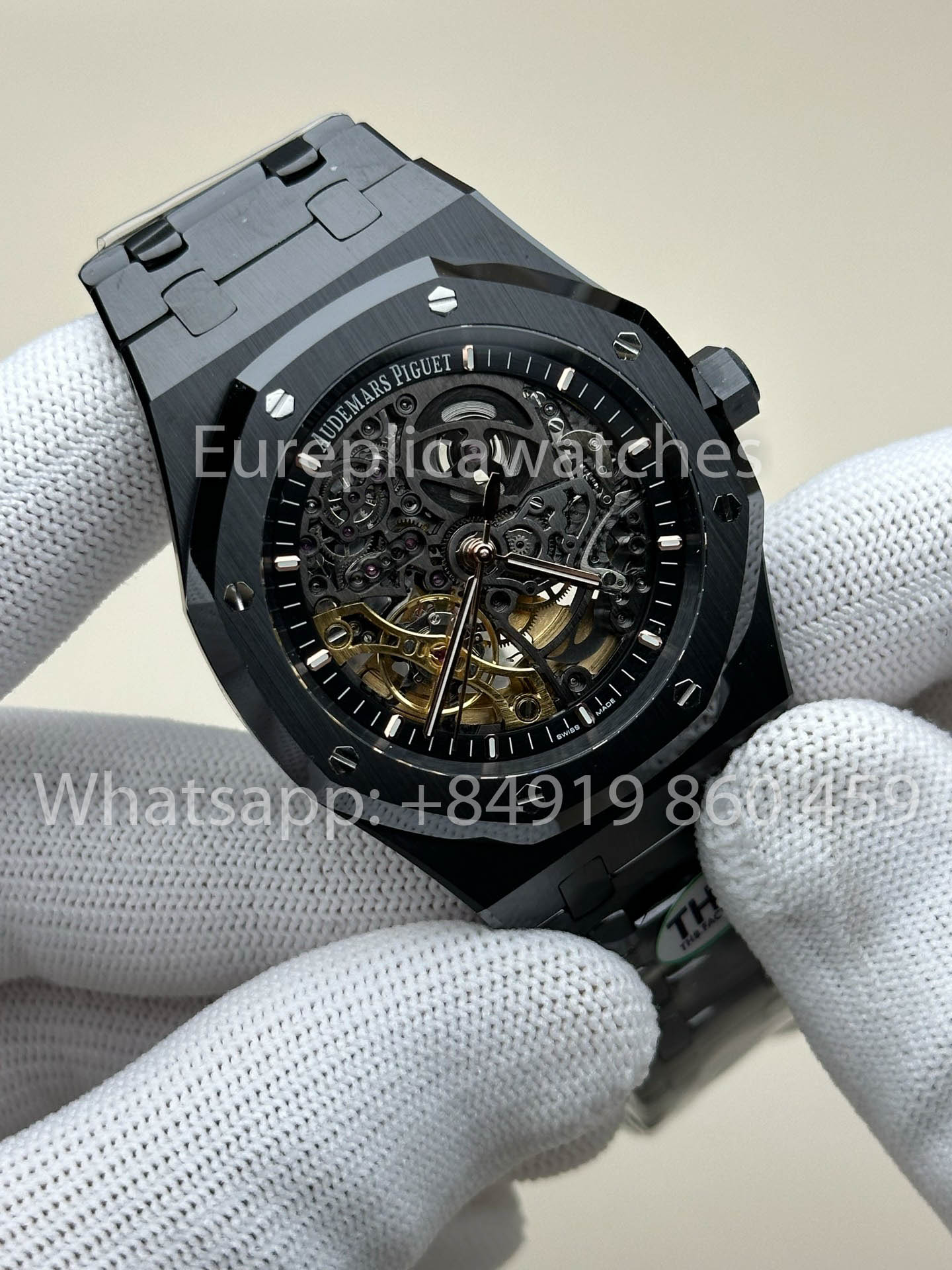 Audemars Piguet Royal Oak 15416 – Full Black Ceramic versão melhor 1:1 THB Fabbrica
