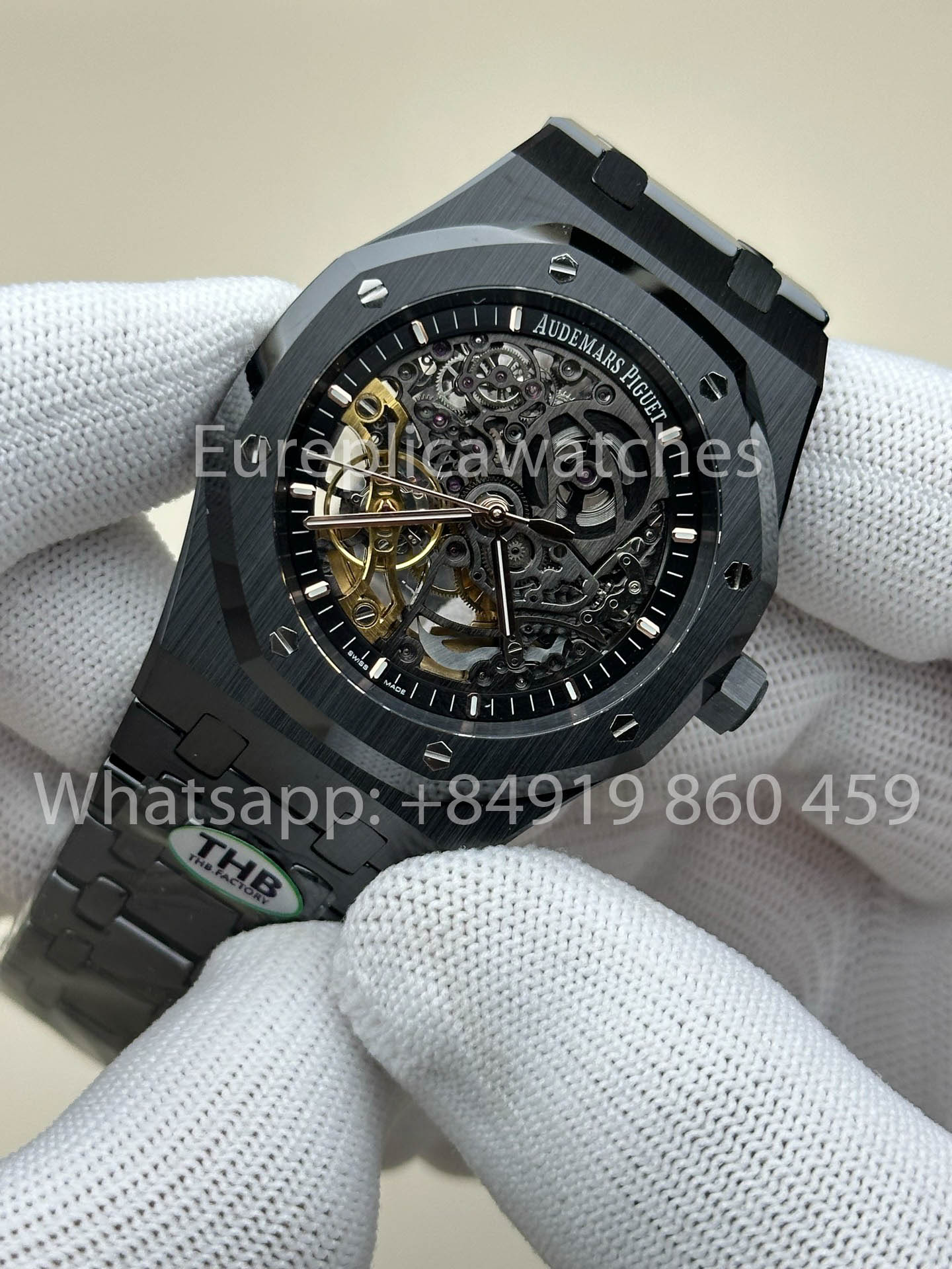 Audemars Piguet Royal Oak 15416 – Full Black Ceramic versão melhor 1:1 THB Fabbrica