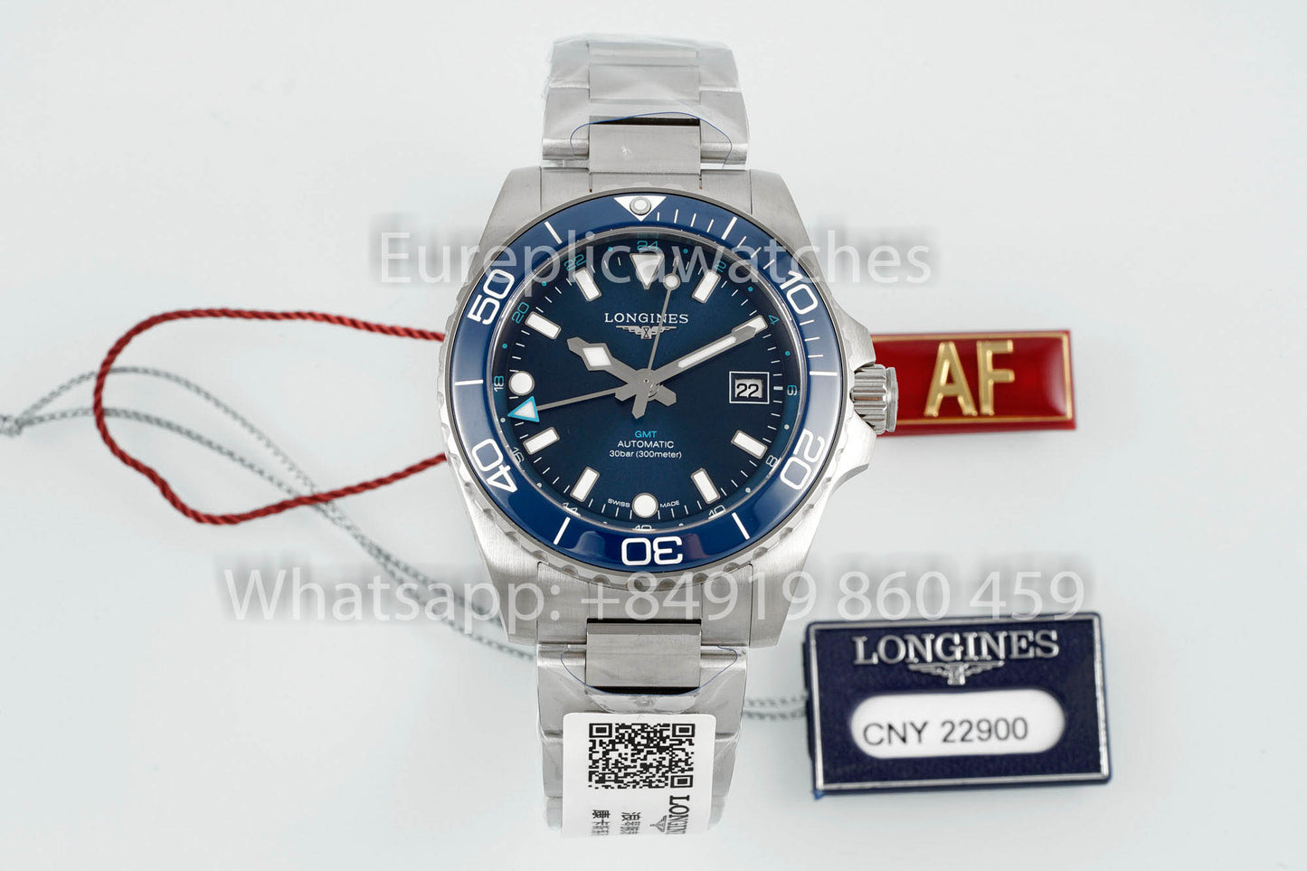 Longines HydroConquest GMT L3.790.4.96.6 cuadrante azul versión mayor 1:1 AF Fabbrica