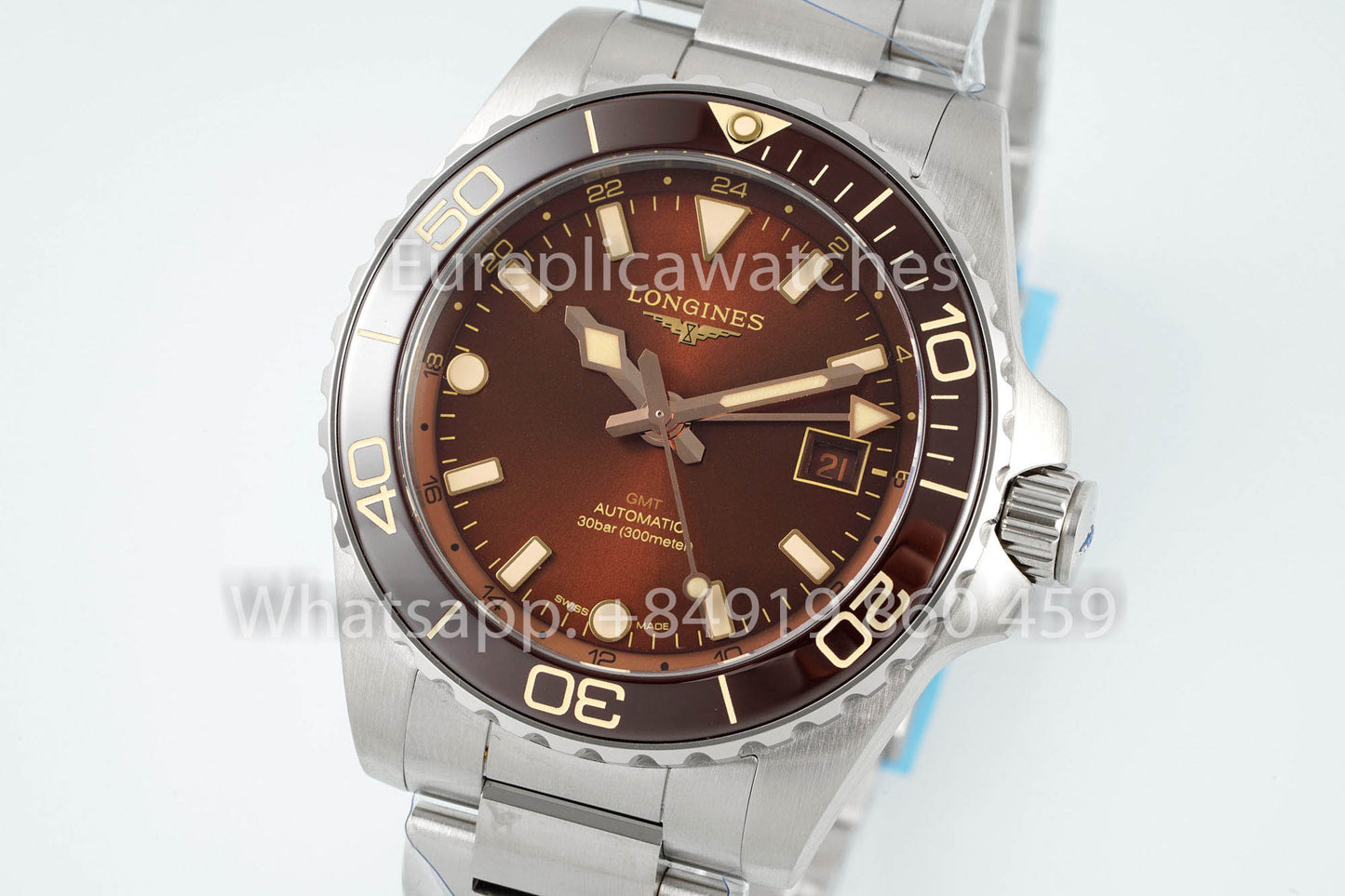Longines HydroConquest GMT L3.790.4.66.6 acciaio inossidabile versione migliore 1:1 AF Fabbrica