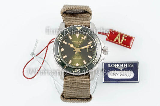 Longines HydroConquest GMT L3.790.4.06.2 cuadrante verde versión mejorada 1:1 AF Fabbrica