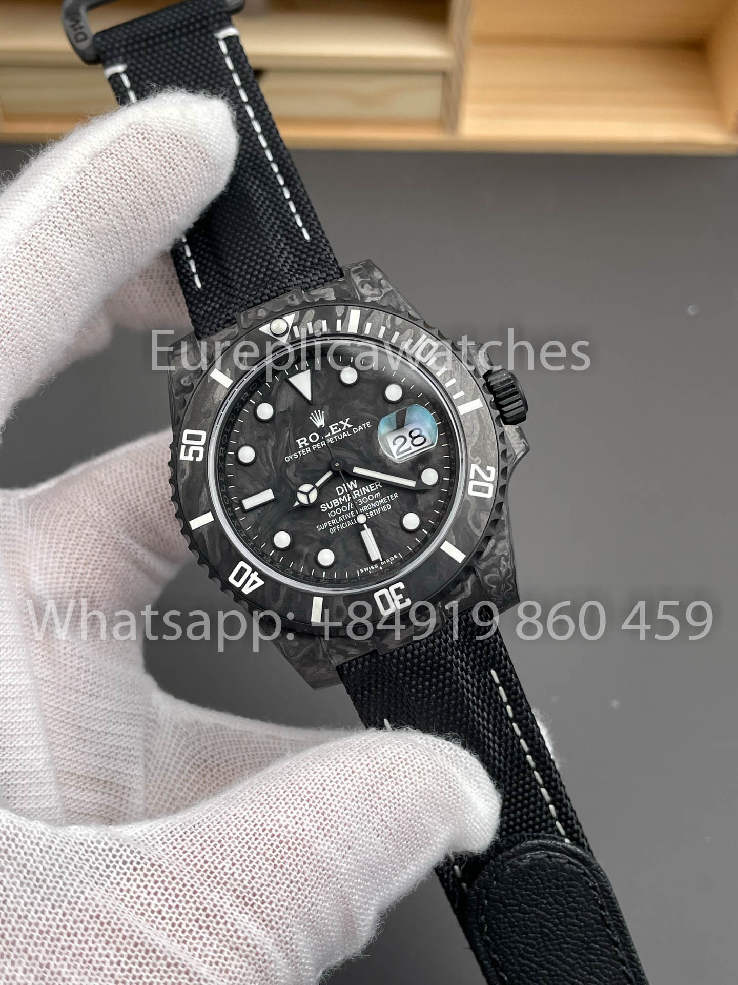 Rolex Submariner Diw Carbonio custom 1:1 VS Fabbrica Nero Edizione 2025