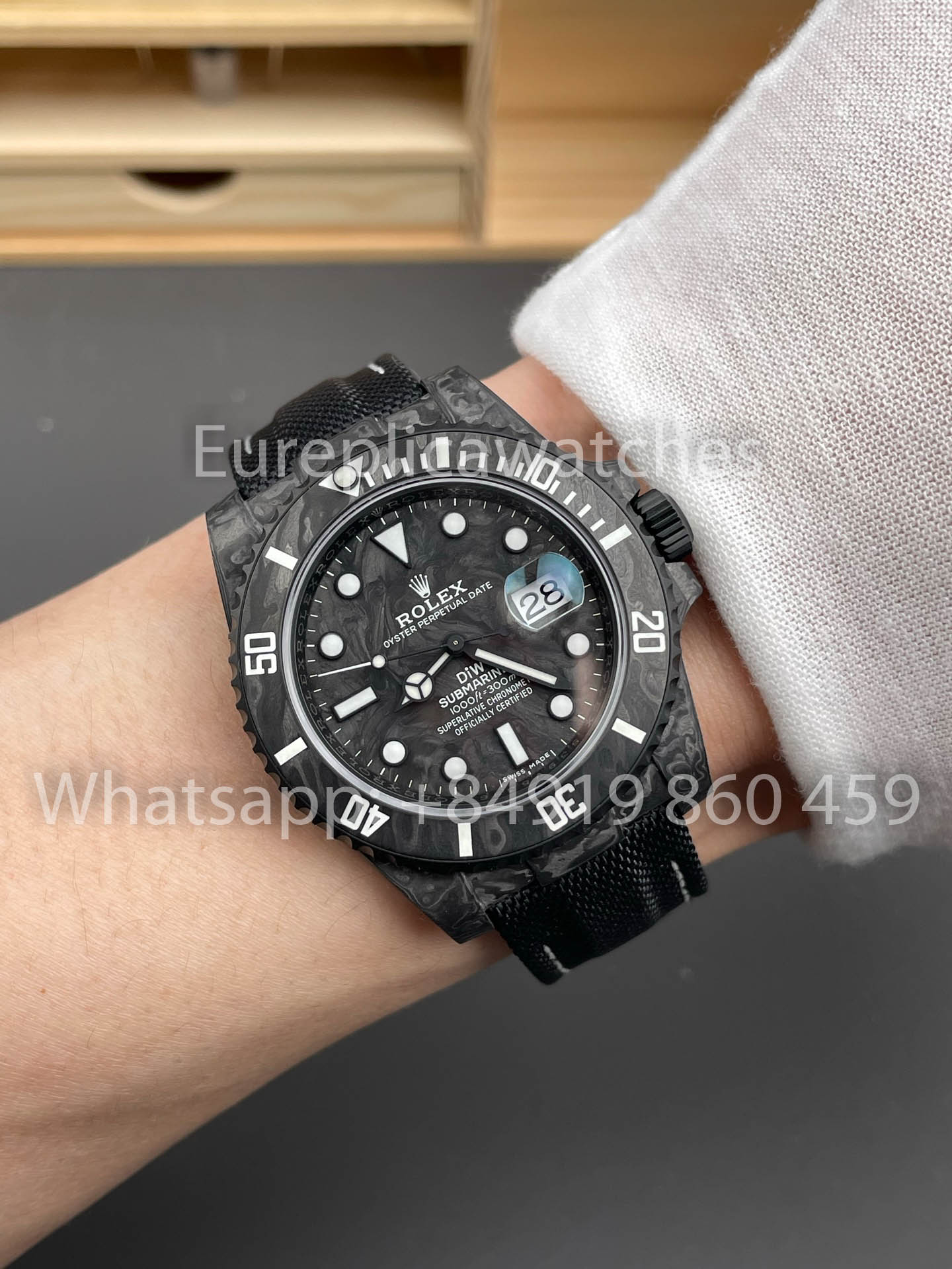 Rolex Submariner Diw Carbonio custom 1:1 VS Fabbrica Nero Edizione 2025