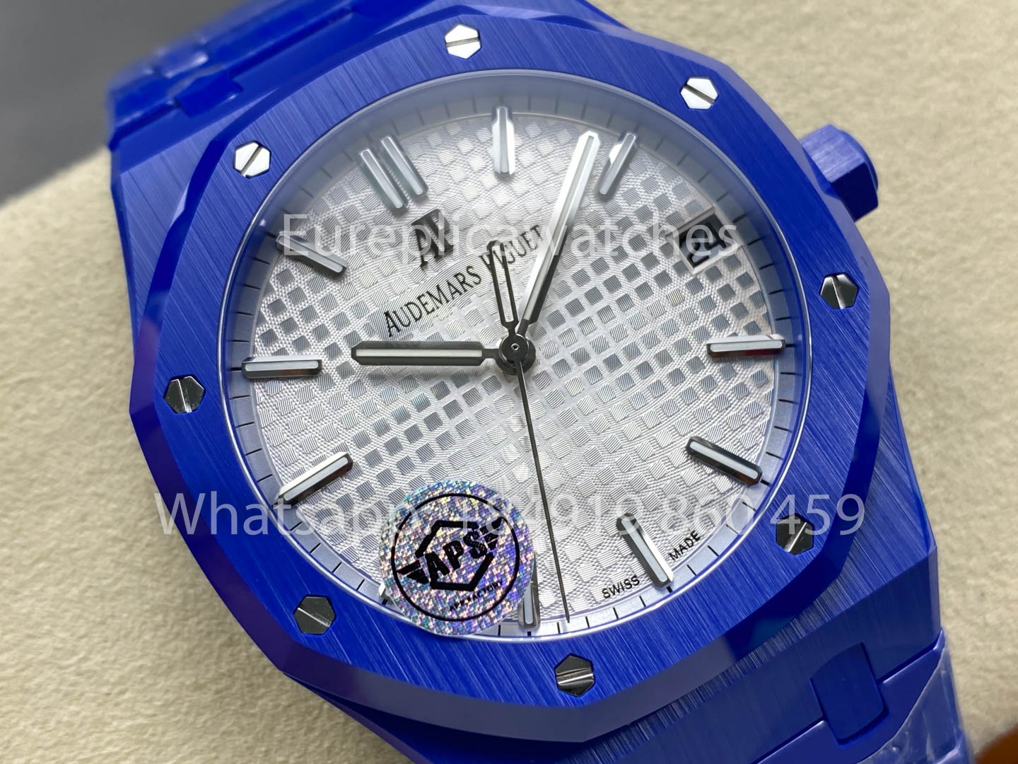 Audemars Piguet Royal Oak 15500ST quadrante bianco versione migliore 1:1 Blu ceramica Cassa APS Fabbrica