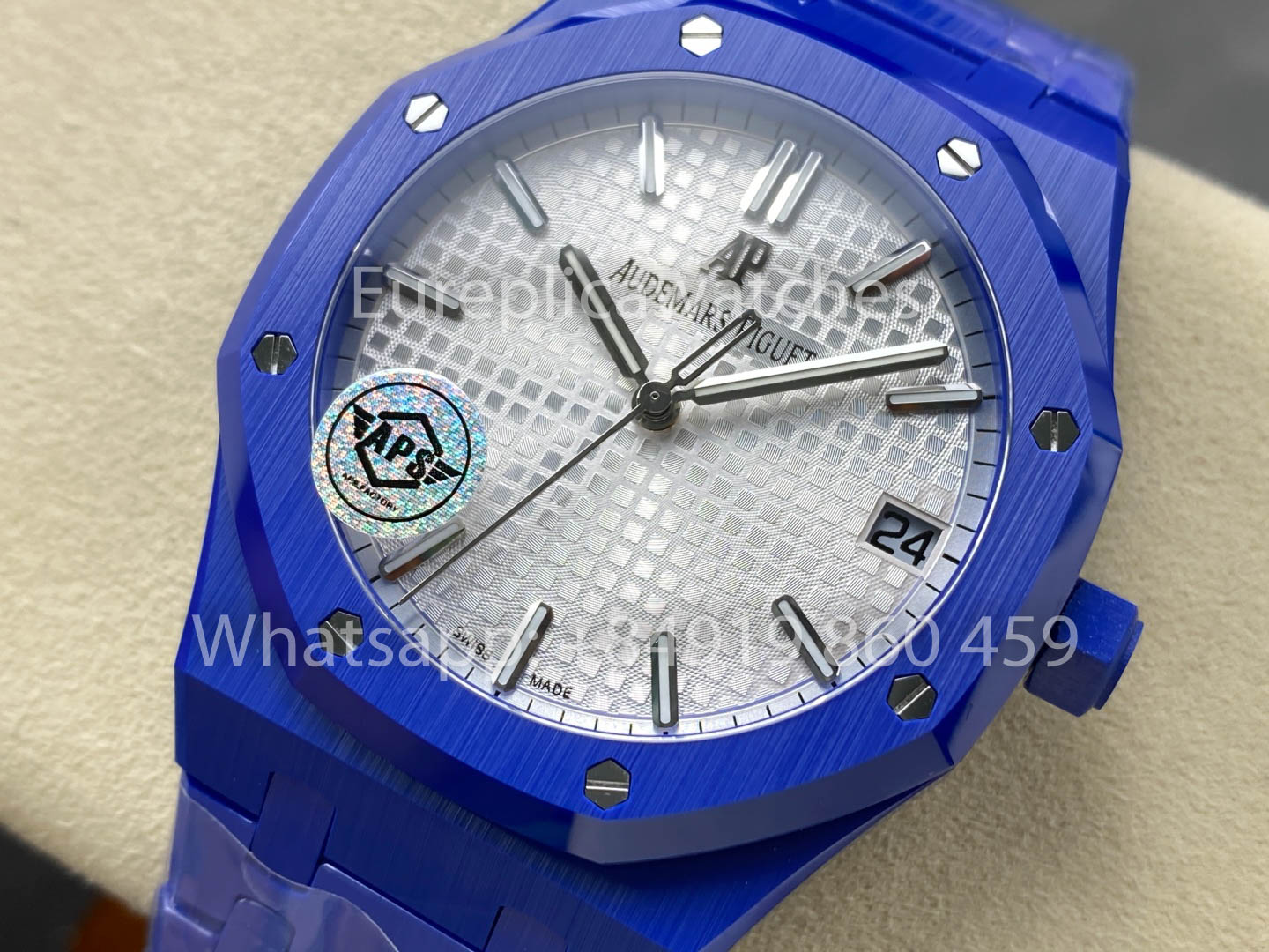 Audemars Piguet Royal Oak 15500ST quadrante bianco versione migliore 1:1 Blu ceramica Cassa APS Fabbrica