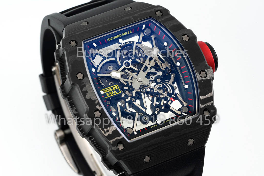 Richard Mille RM035-02 Rafael Nadal versione migliore 1:1 APS Fabbrica Nero cinturino