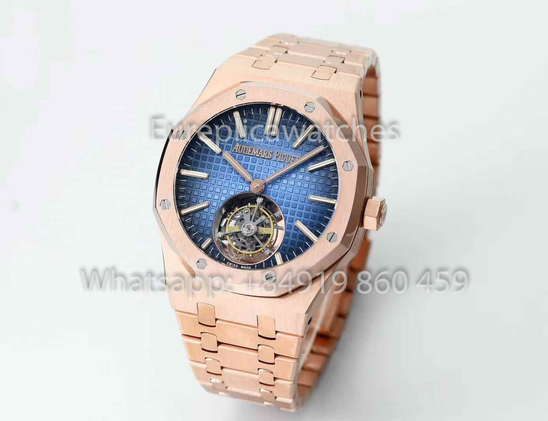 Audemars Piguet Royal Oak Tourbillon 26530ST.OO.1220ST.01 BBS Fabbrica versione migliore 1:1 quadrante blu RG