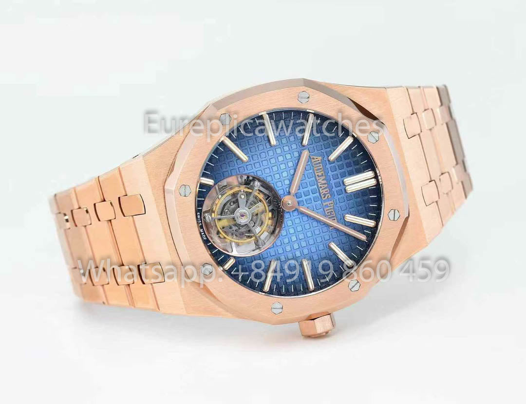 Audemars Piguet Royal Oak Tourbillon 26530ST.OO.1220ST.01 BBS Fabbrica versione migliore 1:1 quadrante blu RG