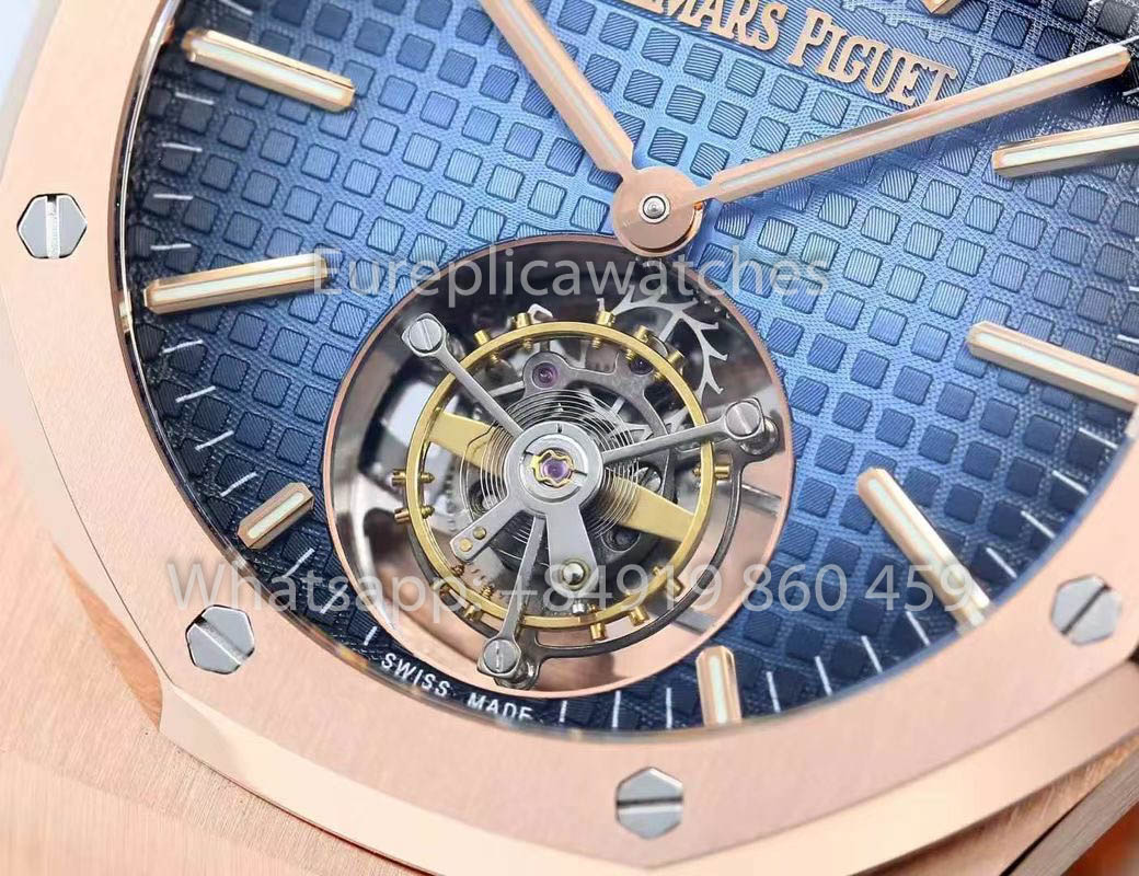 Audemars Piguet Royal Oak Tourbillon 26530ST.OO.1220ST.01 BBS Fabbrica versione migliore 1:1 quadrante blu RG