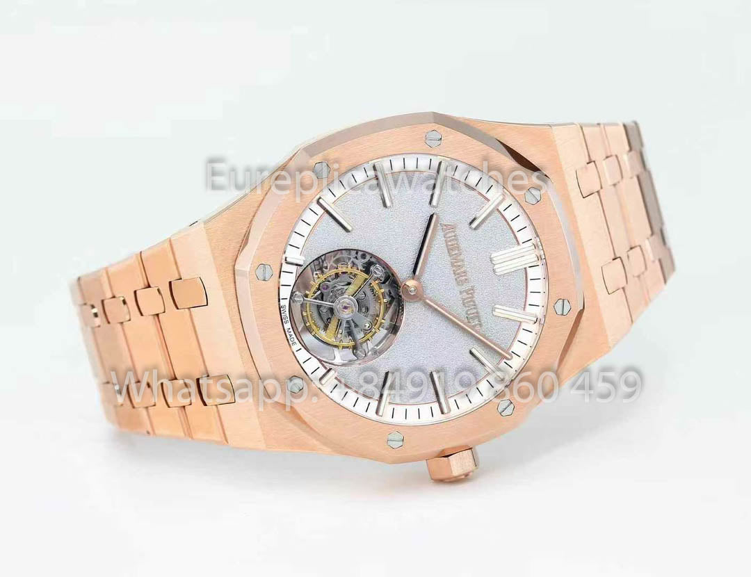 Audemars Piguet Royal Oak Tourbillon 26530ST.OO.1220ST.01 BBS Fabbrica versione migliore 1:1 frosted quadrante argento RG