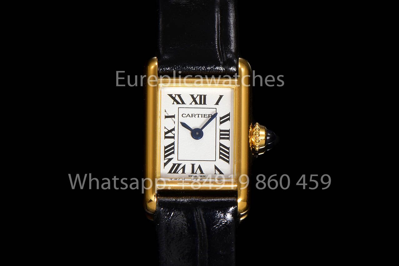 Cartier Tank TANK LOUIS CARTIER Mini versione migliore 1:1 Bianco and Yellow Oro