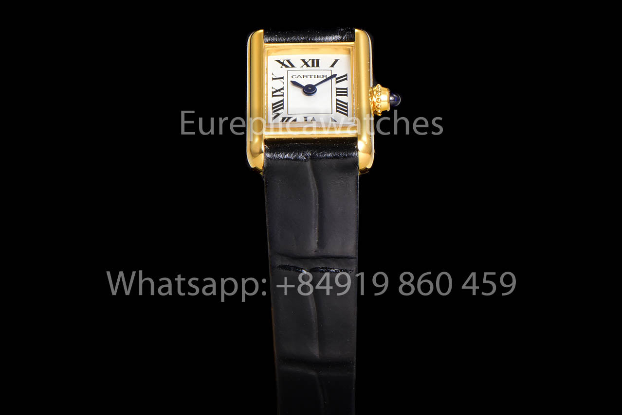 Cartier Tank TANK LOUIS CARTIER Mini versione migliore 1:1 Bianco and Yellow Oro
