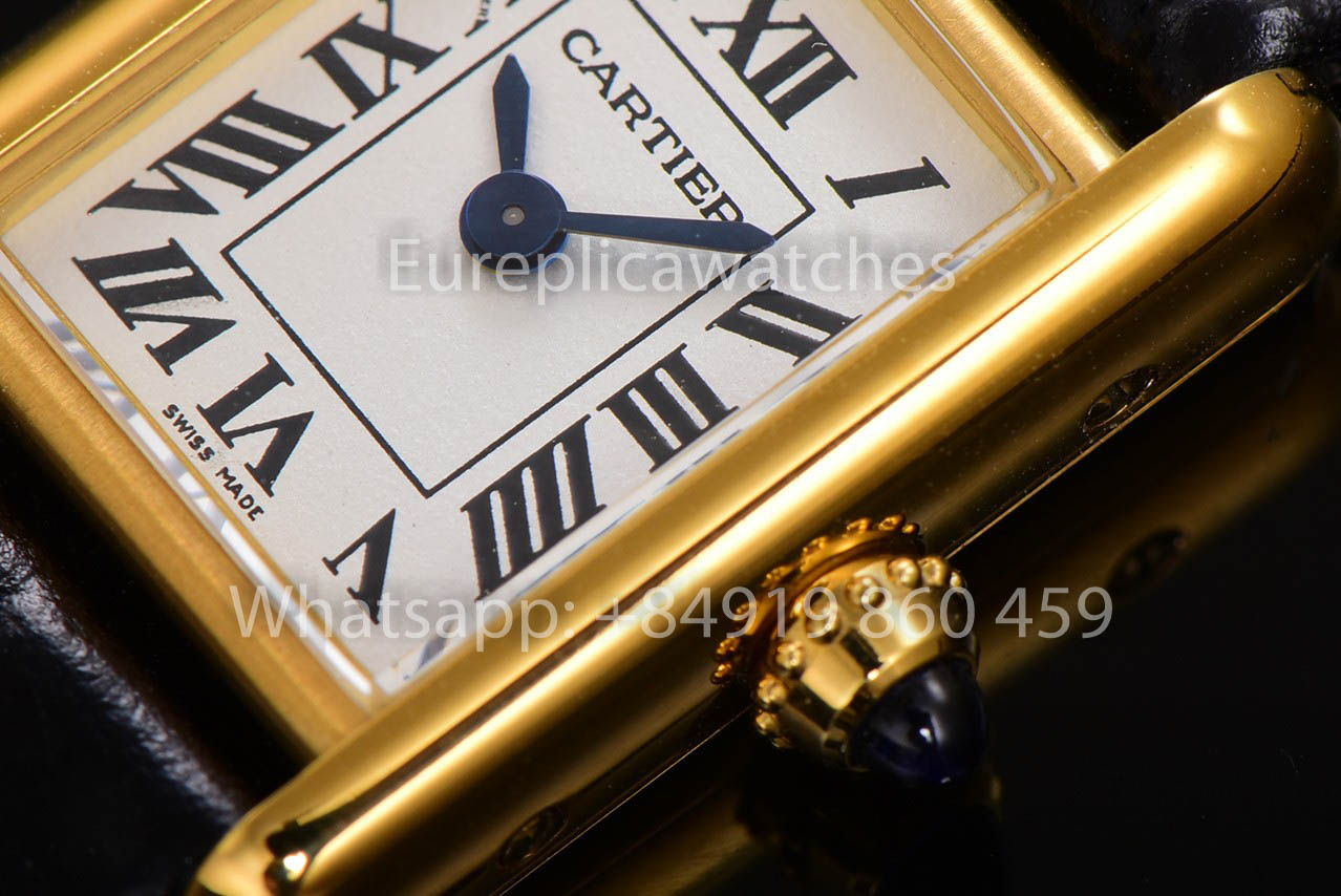 Cartier Tank TANK LOUIS CARTIER Mini versione migliore 1:1 Bianco and Yellow Oro