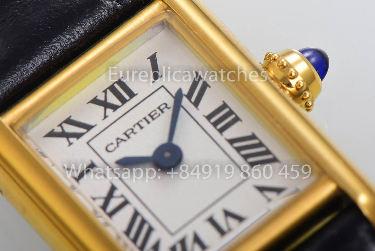 Cartier Tank TANK LOUIS CARTIER Mini versione migliore 1:1 Bianco and Yellow Oro