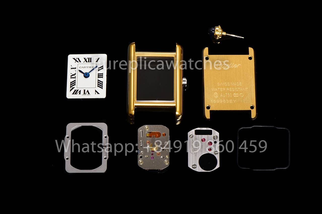 Cartier Tank TANK LOUIS CARTIER Mini versione migliore 1:1 Bianco and Yellow Oro