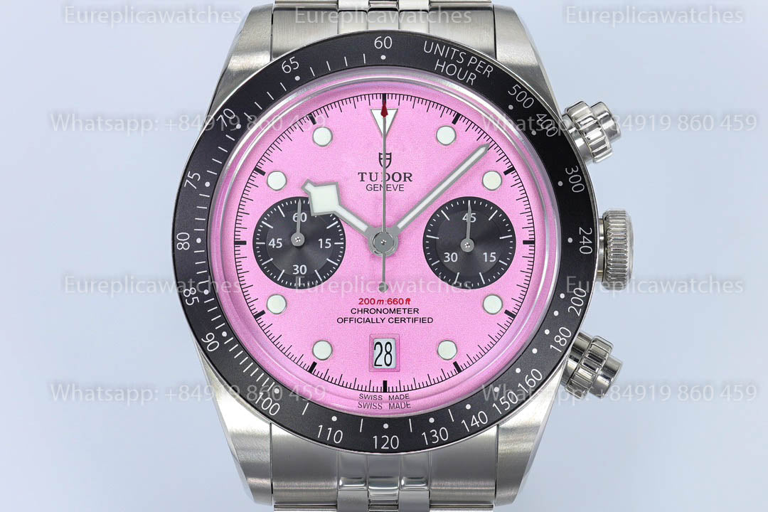 TUDOR BLACK BAY CHRONO STEEL M79360N-0019 41MM ZF Fabbrica versione migliore 1:1 Pink dial