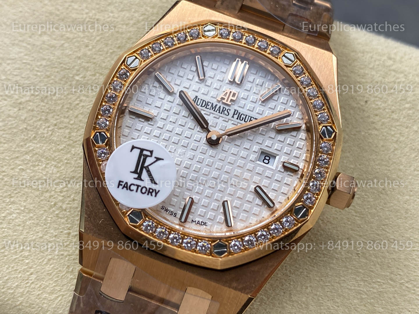 Audemars Piguet Royal Oak Quartz 33mm 67651 RS-D White Dial TK Fabbrica versione migliore 1:1