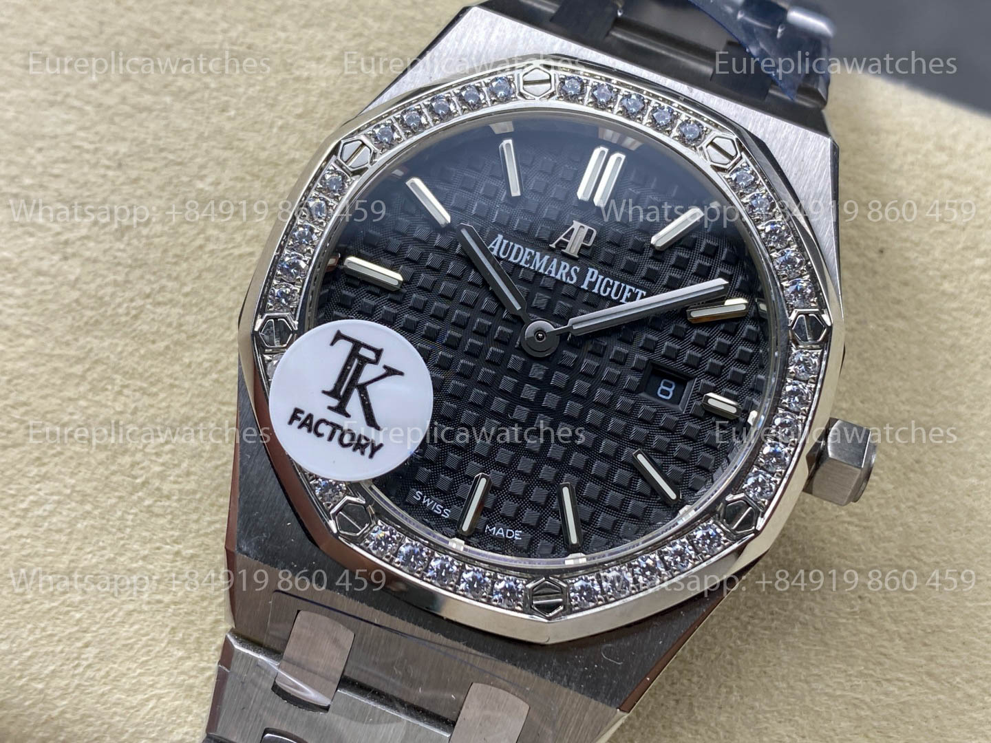 Audemars Piguet Royal Oak Quartz 33mm 67651 Black Diamonds Dial TK Fabbrica versione migliore 1:1