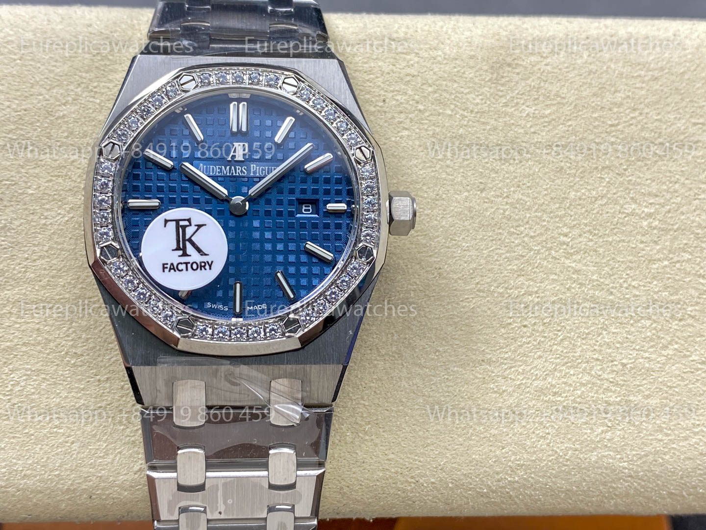 Audemars Piguet Royal Oak Quartz 33mm 67651SR Blue Diamonds Dial TK Fabbrica versione migliore 1:1