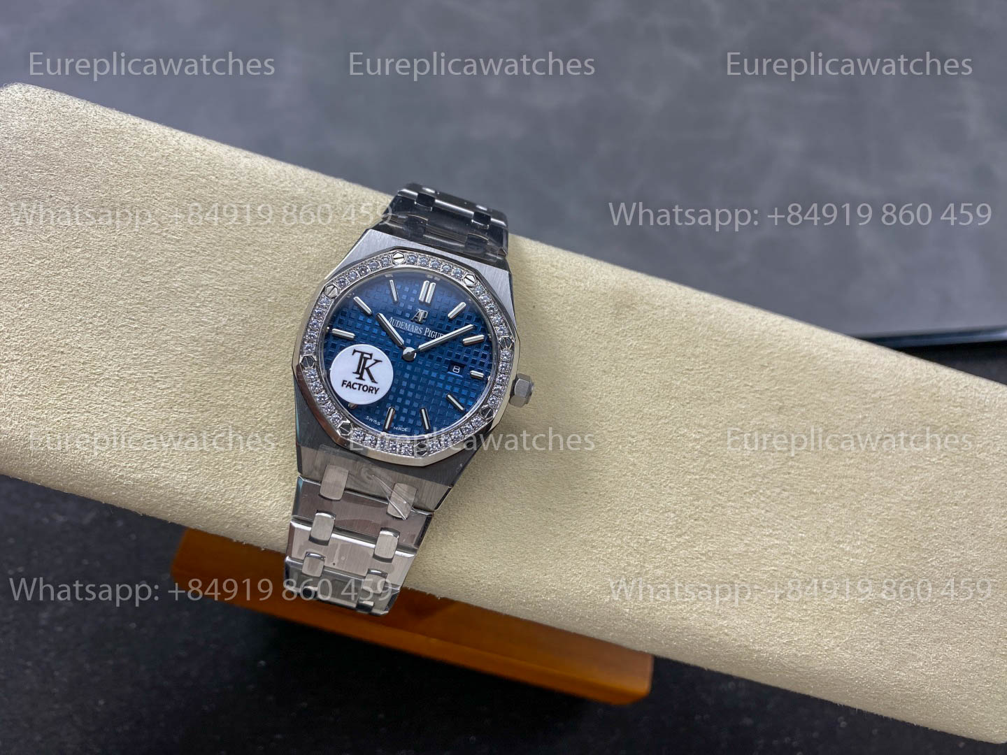 Audemars Piguet Royal Oak Quartz 33mm 67651SR Blue Diamonds Dial TK Fabbrica versione migliore 1:1