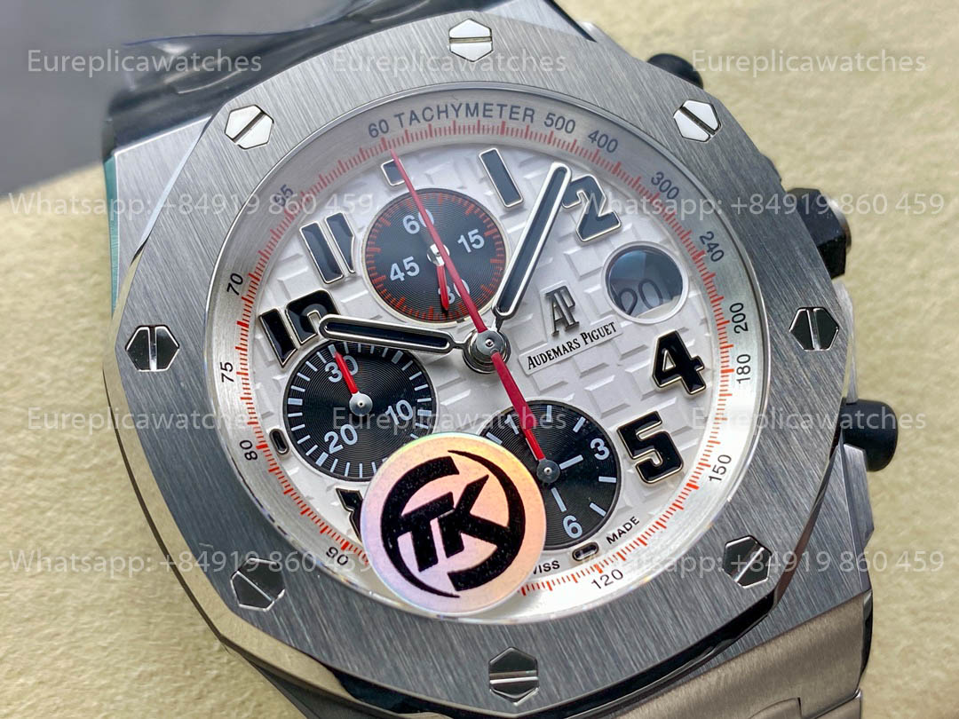 Audemars Piguet Royal Oak Offshore 26400 / 26238 / 26470 Series White Dial TK Fabbrica acciaio inossidabile