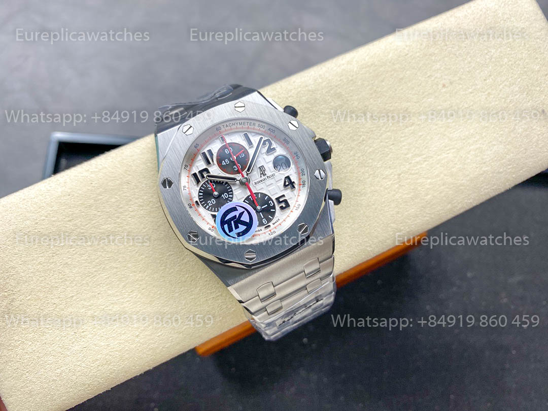 Audemars Piguet Royal Oak Offshore 26400 / 26238 / 26470 Series White Dial TK Fabbrica acciaio inossidabile