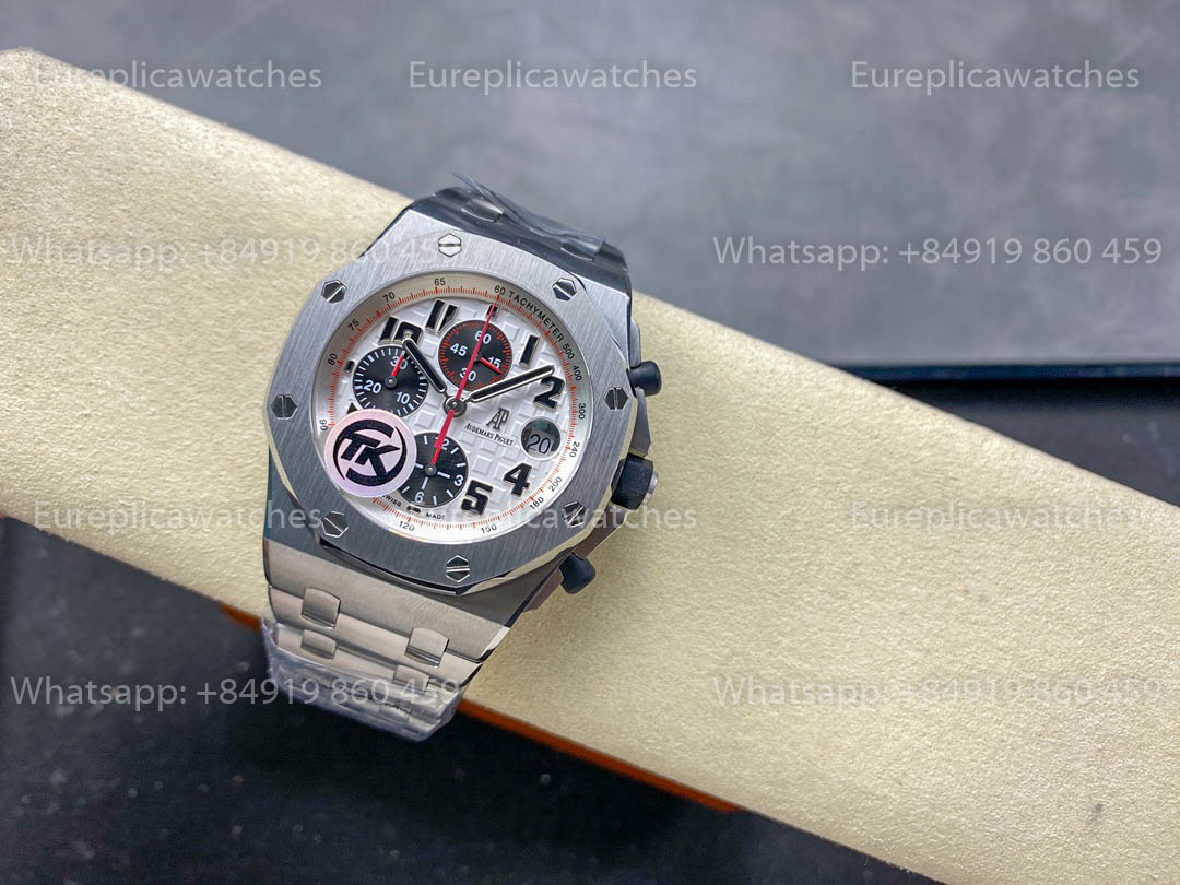 Audemars Piguet Royal Oak Offshore 26400 / 26238 / 26470 Series White Dial TK Fabbrica acciaio inossidabile